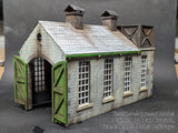 OO Gauge Loco Shed – JSModels Small Industrial Stone Shed with Tank Laser Cut Kit