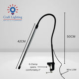 Craft Lighting Jupiter Architect Gooseneck Light (G-Clamp Style) AM032 | Sleek LED Desk Lamp for Precision Modelling
