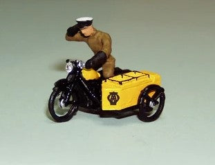 P&D Marsh Painted 1950s AA Motorcycle Patrol OO Gauge