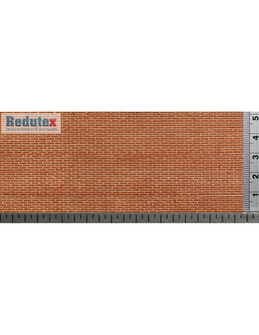 Redutex 064LV112 Old Brick Plain Bond | Self-Adhesive 3D Texture Sheet for 1:64 Scale