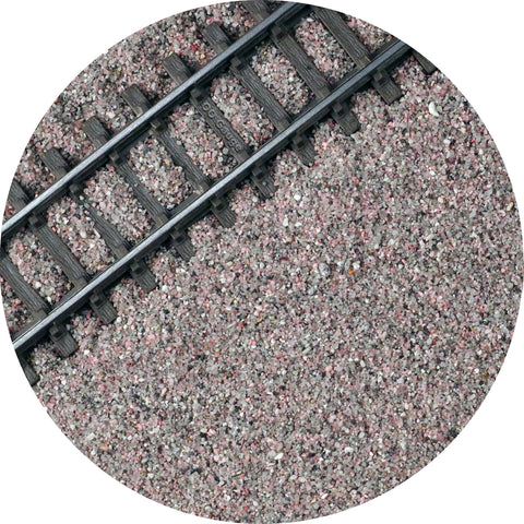 True To Scale OO Gauge Model Railway Track Ballast - Pink Grey