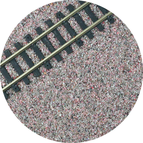 True To Scale TT:120 Scale Model Railway Track Ballast - Pink Grey