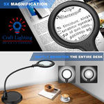 Inquisitor Rechargeable Desk Magnifying Light by Craft Lighting