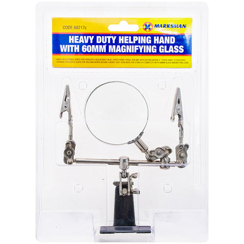 Heavy Duty Helping Hand With Magnifying Glass 60mm