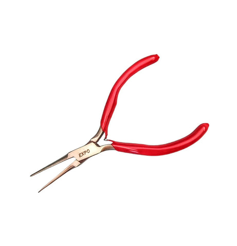 Expo Tools 75622 Needle Nose Pliers with Plain Jaws — 150 mm, Double Leaf Spring for Model Railway Detailing