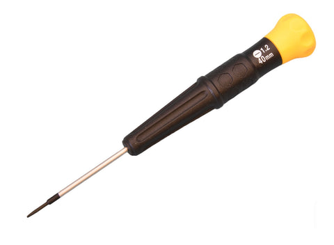 Expo Tools 77052 2.4 mm Flatblade Screwdriver — 2.4 × 40 mm, Revolving Cap (Ni-Cr-Mo Steel) for Model Railway Detailing