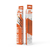 AK Interactive Basic Brushes Set (3 pcs) AKB104 | Great model railway paint brush starter set
