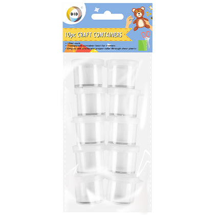 10ml Storage Pots with Lids – Pack of 10 | Perfect for Model Railway Scenery