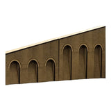 New Junction OO Brick Retaining Wall Sloping Section (LEFT) | Laser cut kit for model railways