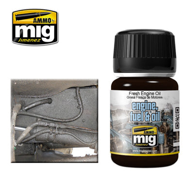 MIG1408 – Fresh Engine Oil Effects (35ml, Enamel Weathering) by MIG Ammo
