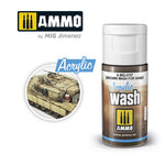 MIG Ammo Acrylic Wash 15ml | Weathering Wash for models