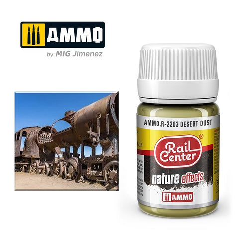 MIG Ammo Rail Centre Desert Dust MIGR2203 | 35ml Pot for Scale Modelling & Dioramas