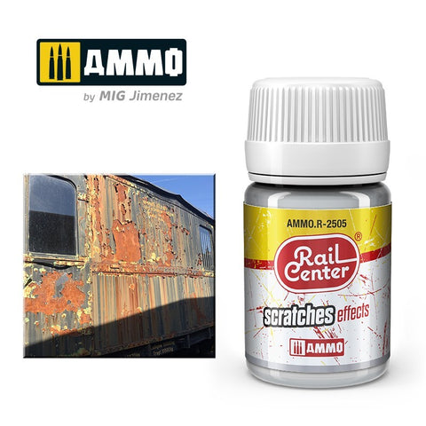 AMMO by Mig Jimenez Scratches Effects MIGR2505 | 35ml Pot for Realistic Weathering & Damage on Model Railways
