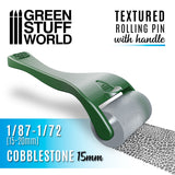 Green Stuff World Textured Rolling Pins with Handle for OO Gauge