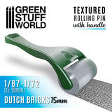 Green Stuff World Textured Rolling Pins with Handle for OO Gauge