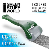 Green Stuff World Textured Rolling Pins with Handle for OO Gauge