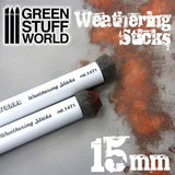 Green Stuff World Weathering Sticks Foam Sponge Brushes 15mm (2pcs)