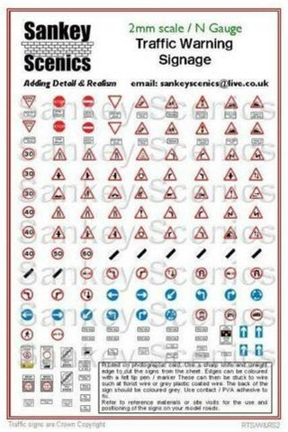Sankey Scenics N Gauge - Traffic Warning Signs