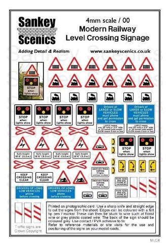Sankey Scenics OO Gauge - Modern Level Crossing Signs