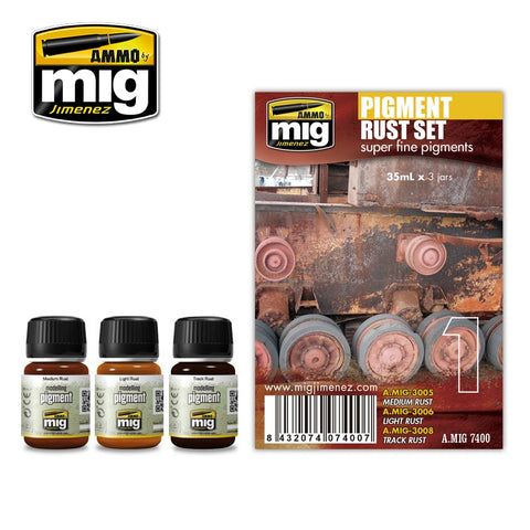 MIG Weathering Pigment - Rust Starter Set MIG7400